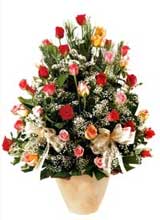 91 adet renkli gül aranjman   Adana çiçek yolla çiçek gönderme sitemiz güvenlidir 