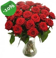 Vazo içerisinde 25 adet kırmızı gül  Adana çiçek siparişi cicek , cicekci 