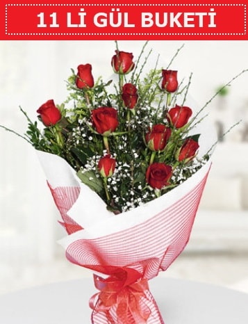 11 adet kırmızı gül buketi Aşk budur  Adana çiçek yolla çiçek gönderme sitemiz güvenlidir 