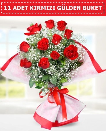 11 Adet Kırmızı Gül Buketi  Adana çiçek siparişi internetten çiçek siparişi 