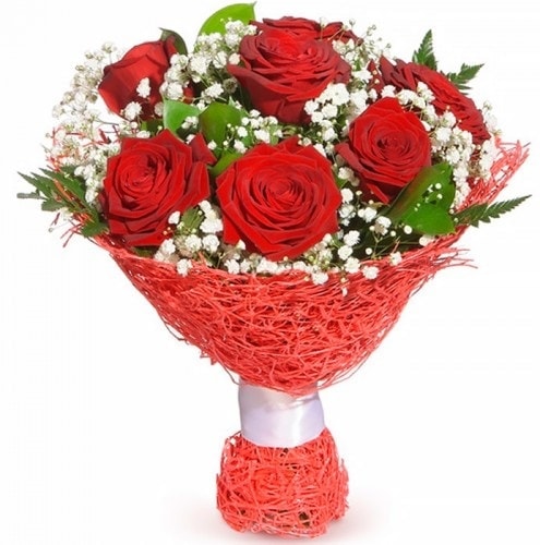 7 adet kırmızı gül buketi  Adana çiçek siparişi çiçekçiler 
